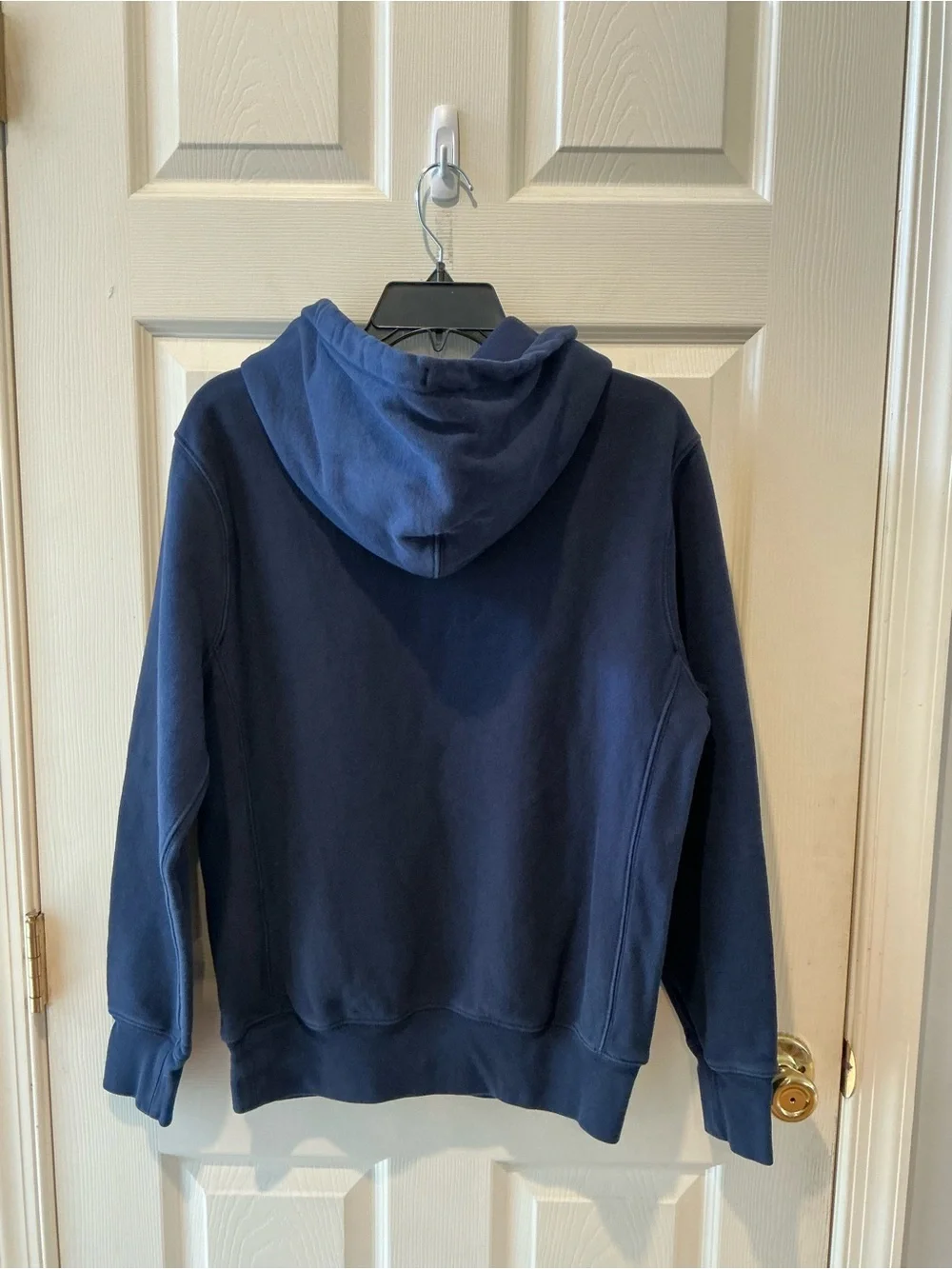 J. Crew 14oz Fall Fleece Heritage Hoodie Navy Pullover Sweatshirt Mens Unisex SM